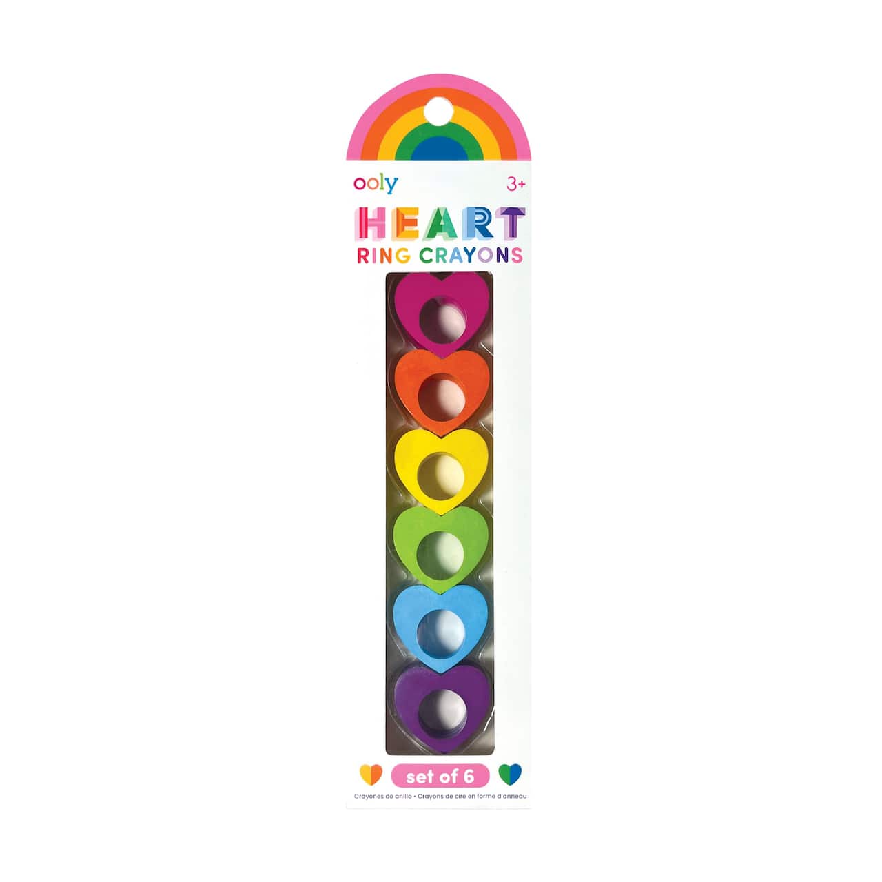 OOLY 6-Color Heart Ring Crayon Set